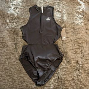 adidas Hyperglam Leotard - Zip Neck, Sleeveless (For Women)